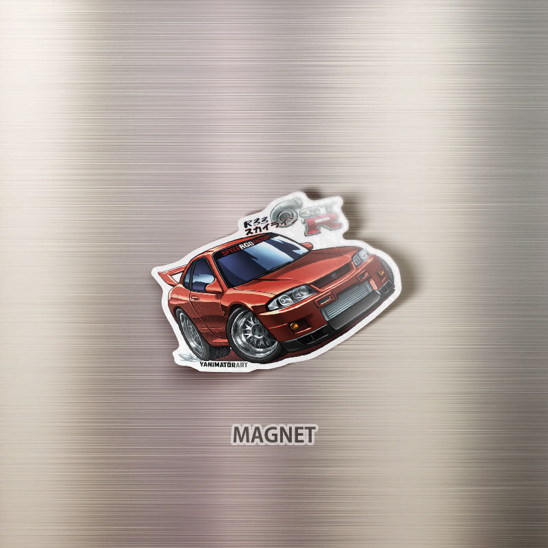 R33 Skyline GT-R Red (Wangan Midnight) Magnet