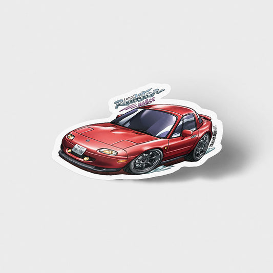 NA6CE Miata MX-5 Eunos Roadster Red Vinyl Sticker