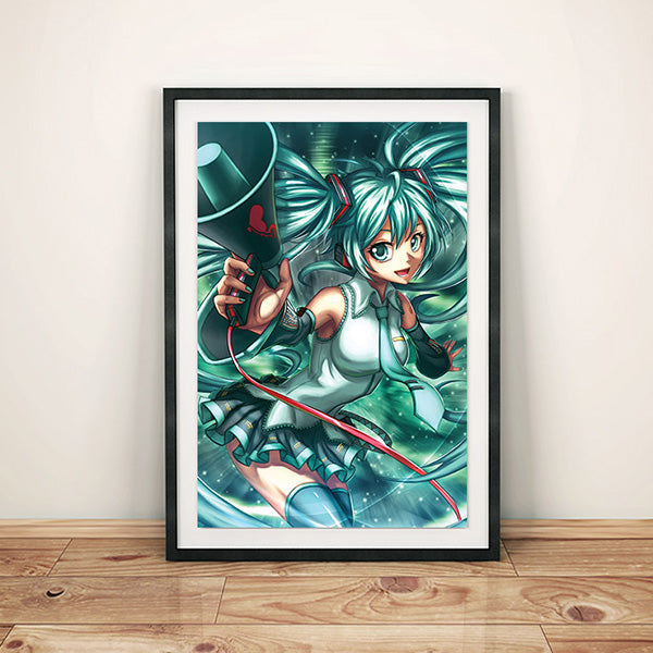 Hatsune Miku Poster Print - nayukidraws