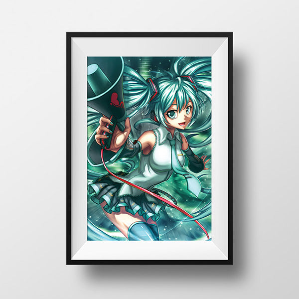 Hatsune Miku Poster Print - nayukidraws