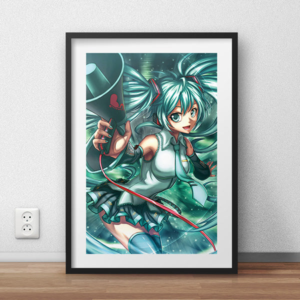 Hatsune Miku Poster Print - nayukidraws