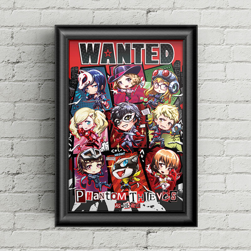 P5 Wanted Chibi Poster Print