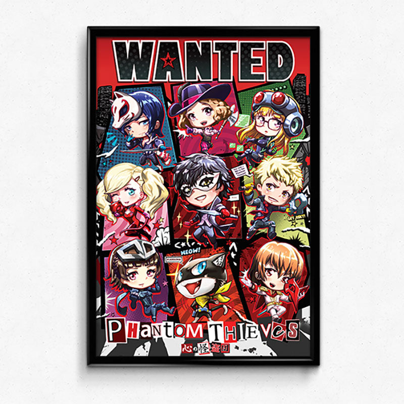 P5 Wanted Chibi Poster Print