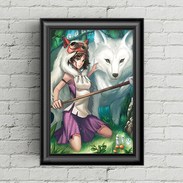 Princess Mononoke Poster Japanese Anime Cartoon Wolf Poster Decorative  Painting Canvas Wall Art Living Room Poster Bedroom Painting 40x60cm :  Amazon.de: Home & Kitchen