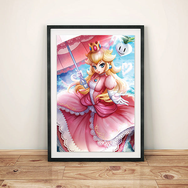 Princess Peach Poster Print - nayukidraws