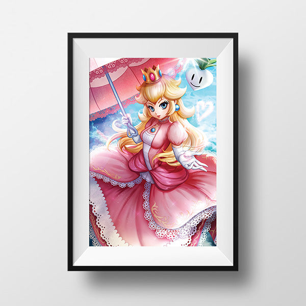 Princess Peach Poster Print - nayukidraws