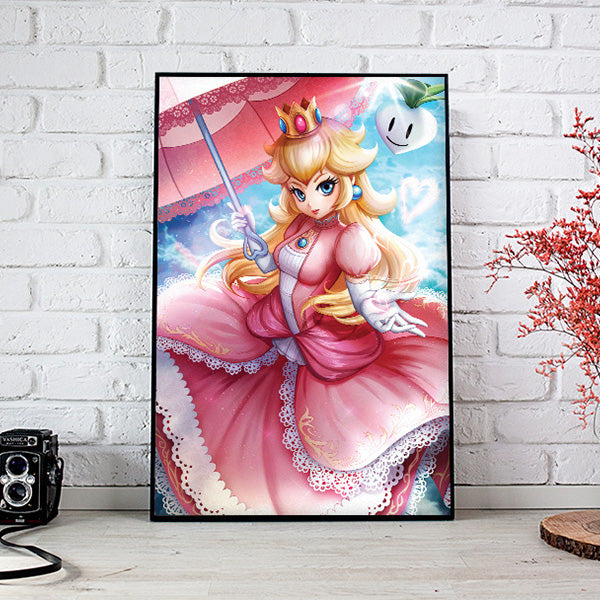 Princess Peach Poster Print - nayukidraws
