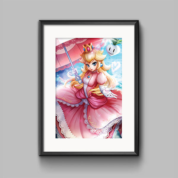 Princess Peach Poster Print - nayukidraws