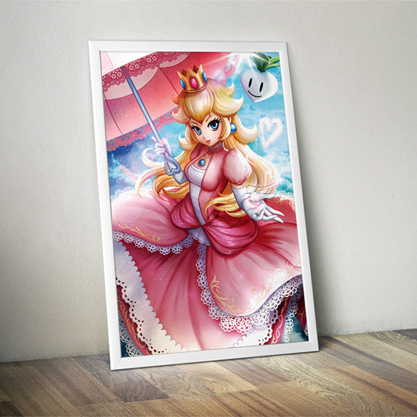 Princess Peach Poster Print - nayukidraws