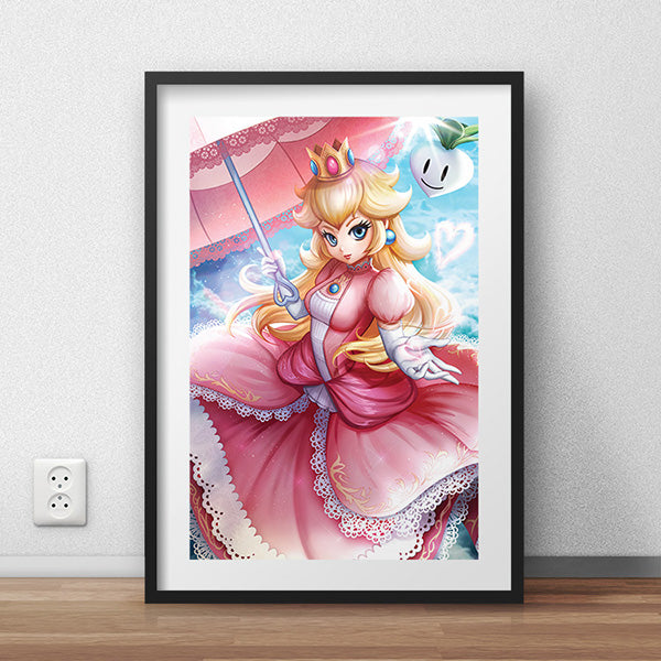 Princess Peach Poster Print - nayukidraws