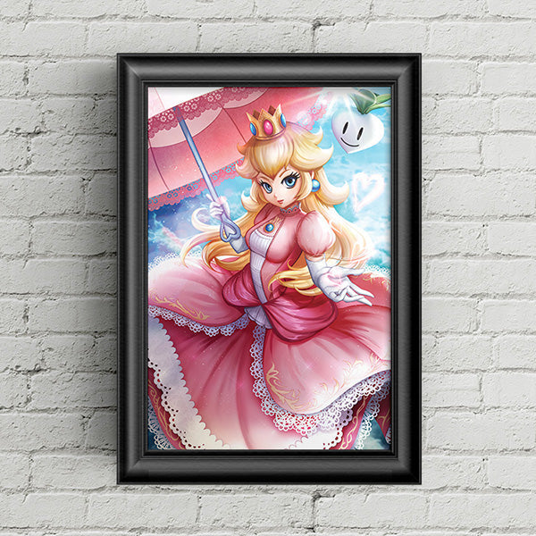 Princess Peach Poster Print - nayukidraws