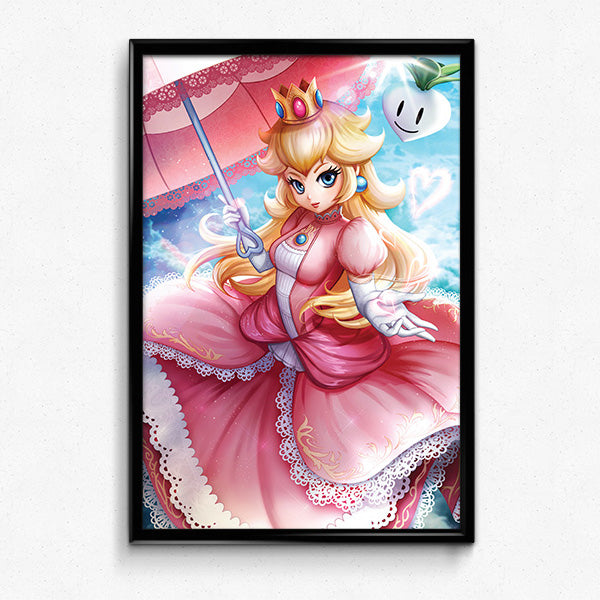 Princess Peach Poster Print - nayukidraws