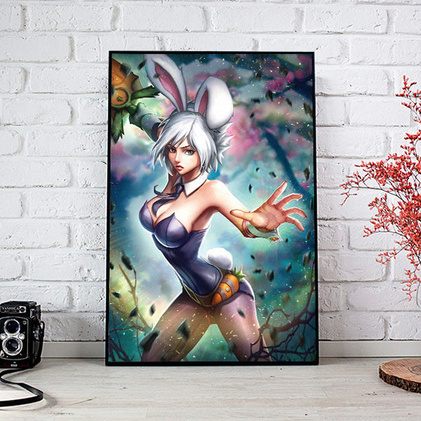 Battle Bunny Riven Poster Print - nayukidraws