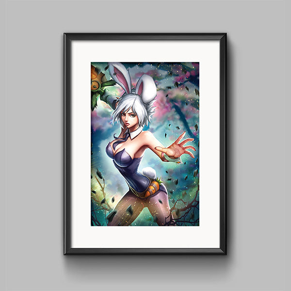 Battle Bunny Riven Poster Print - nayukidraws