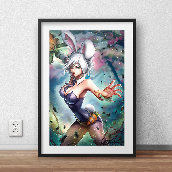 Battle Bunny Riven Poster Print - nayukidraws