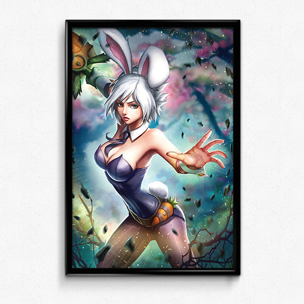 Battle Bunny Riven Poster Print - nayukidraws