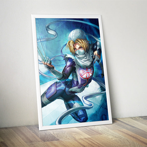 Sheik Legend of Zelda Poster Print - nayukidraws