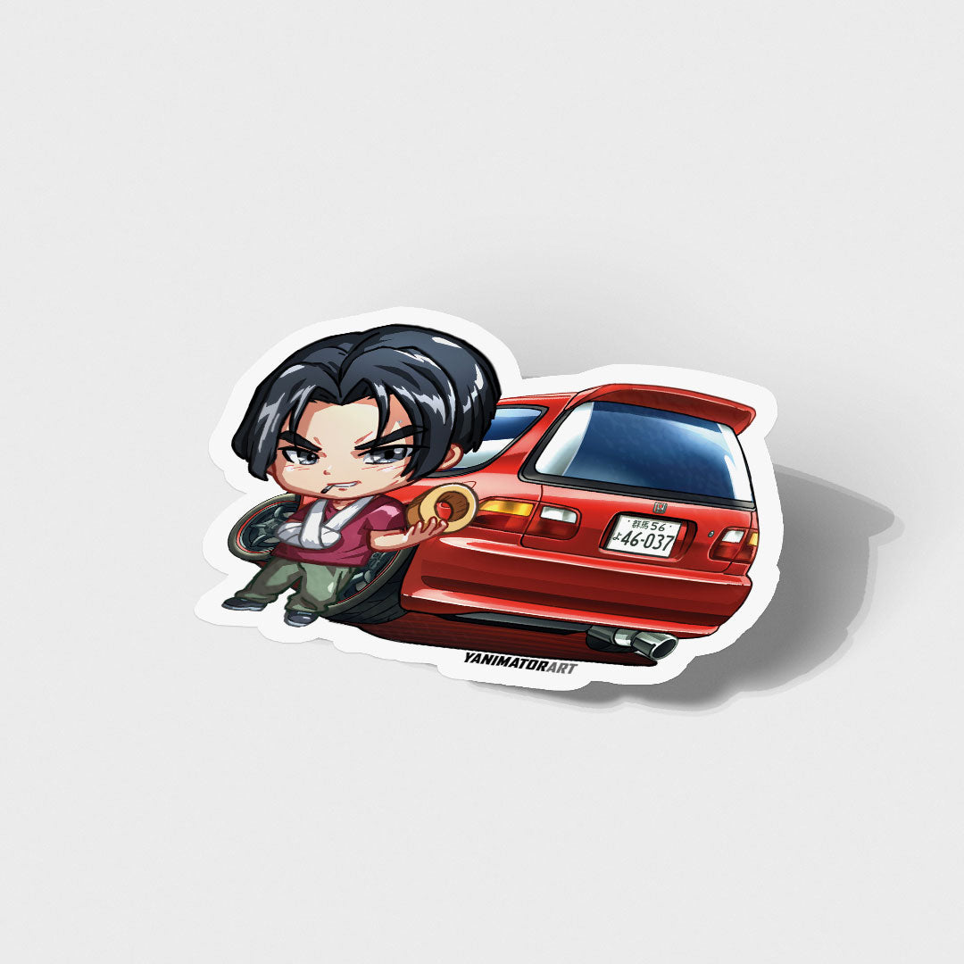 Shingo Shoji EG6 Civic SiR Character Character Vinyl Sticker