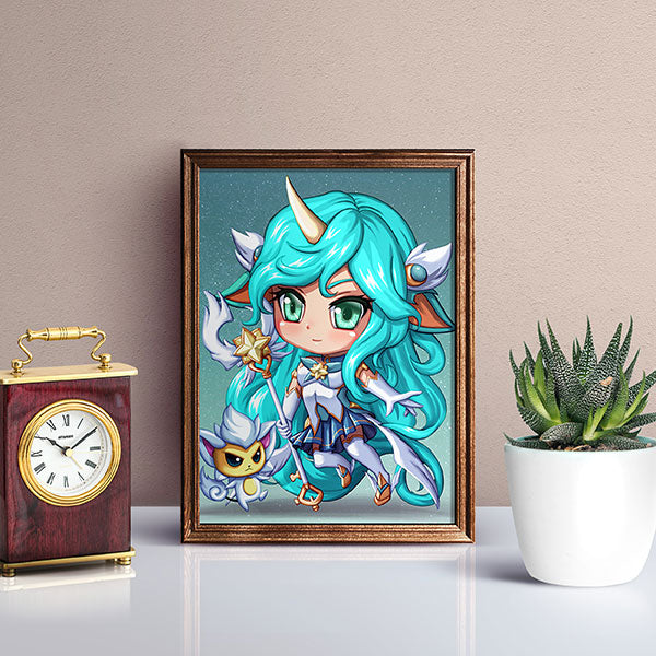 Star Guardian Soraka Chibi Mini Print - nayukidraws