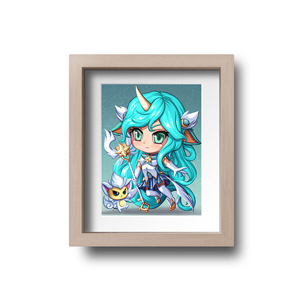 Star Guardian Soraka Chibi Mini Print - nayukidraws