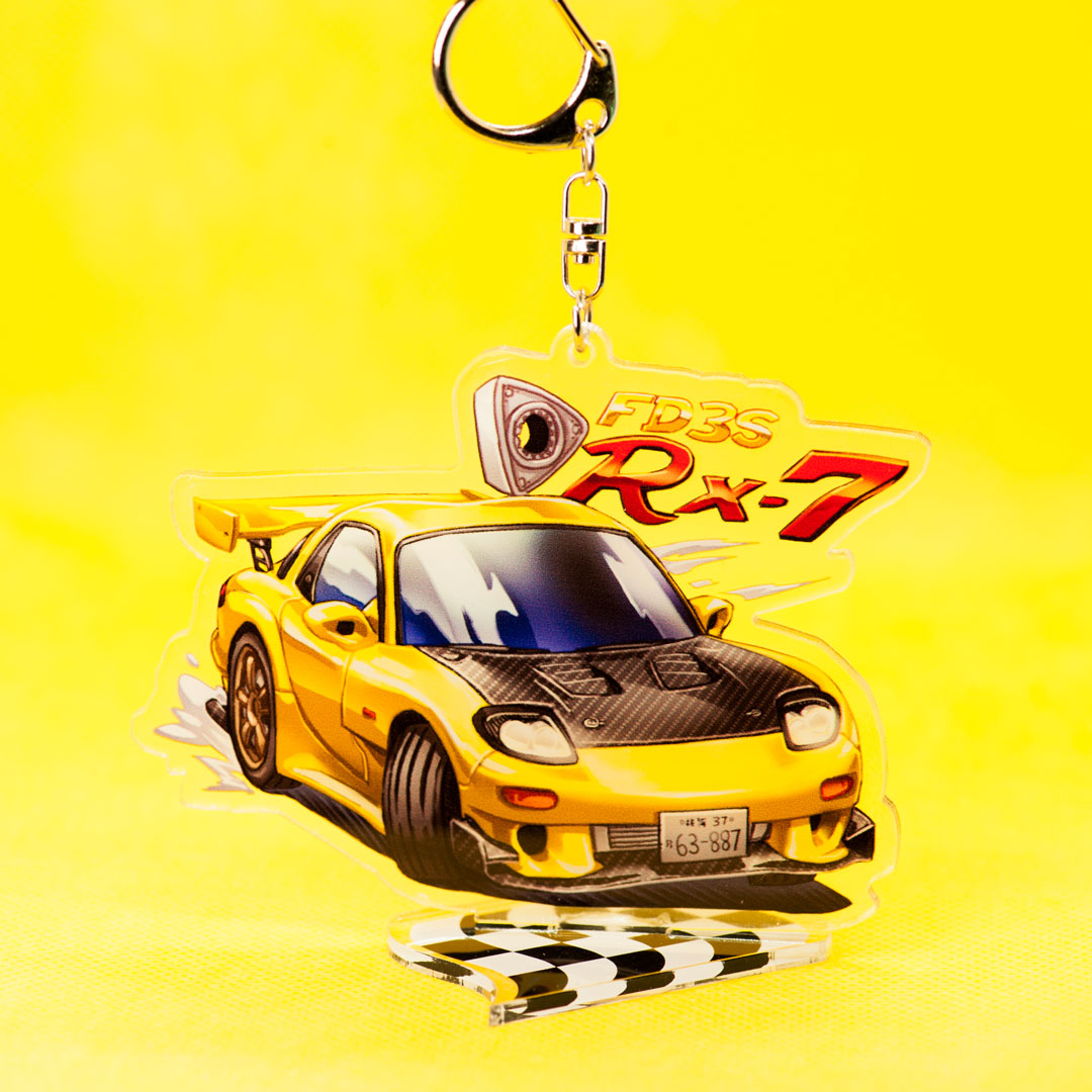 FD3S RX-7 5th Stage Yellow Acrylic Standee