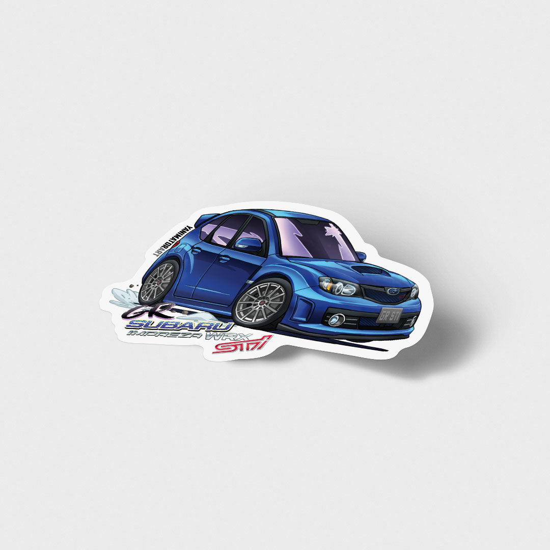 GR Impreza WRX STI Hatchback Blue Vinyl Sticker