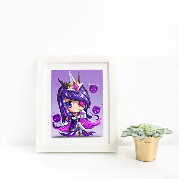 Star Guardian Syndra Chibi Mini Print - nayukidraws