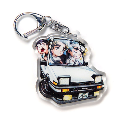 Takumi Fujiwara AE86 Trueno Sprinter 1st Stage Character Drift Acrylic Charm Keychain Iketani Itsuki