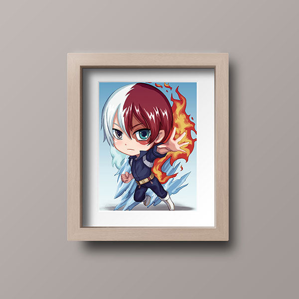 Todoroki Chibi Mini Print - nayukidraws