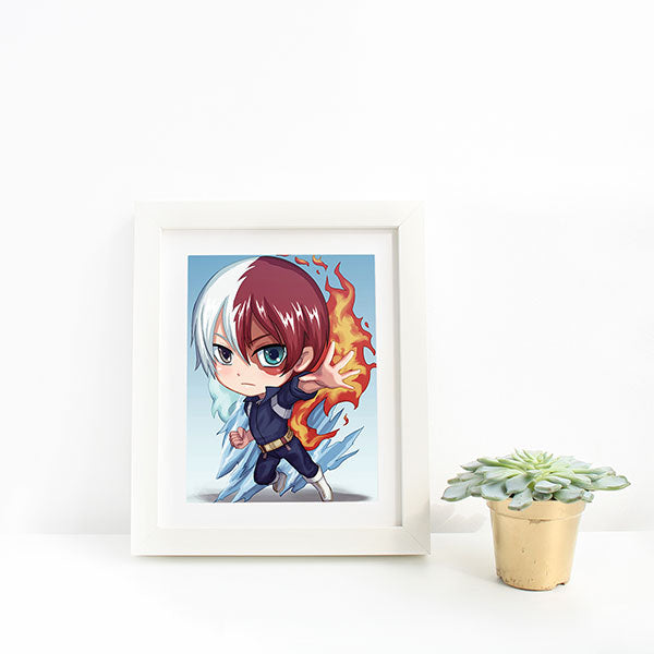 Todoroki Chibi Mini Print - nayukidraws