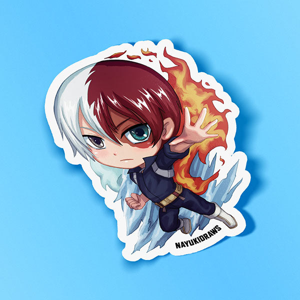 Todoroki Vinyl Sticker - nayukidraws