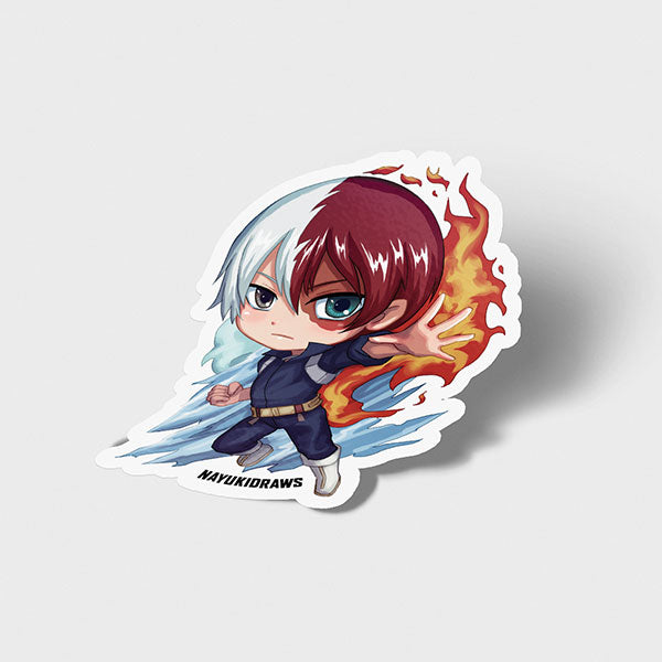 Todoroki Vinyl Sticker - nayukidraws