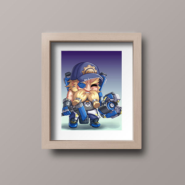 Young Torbjorn Chibi Mini Print