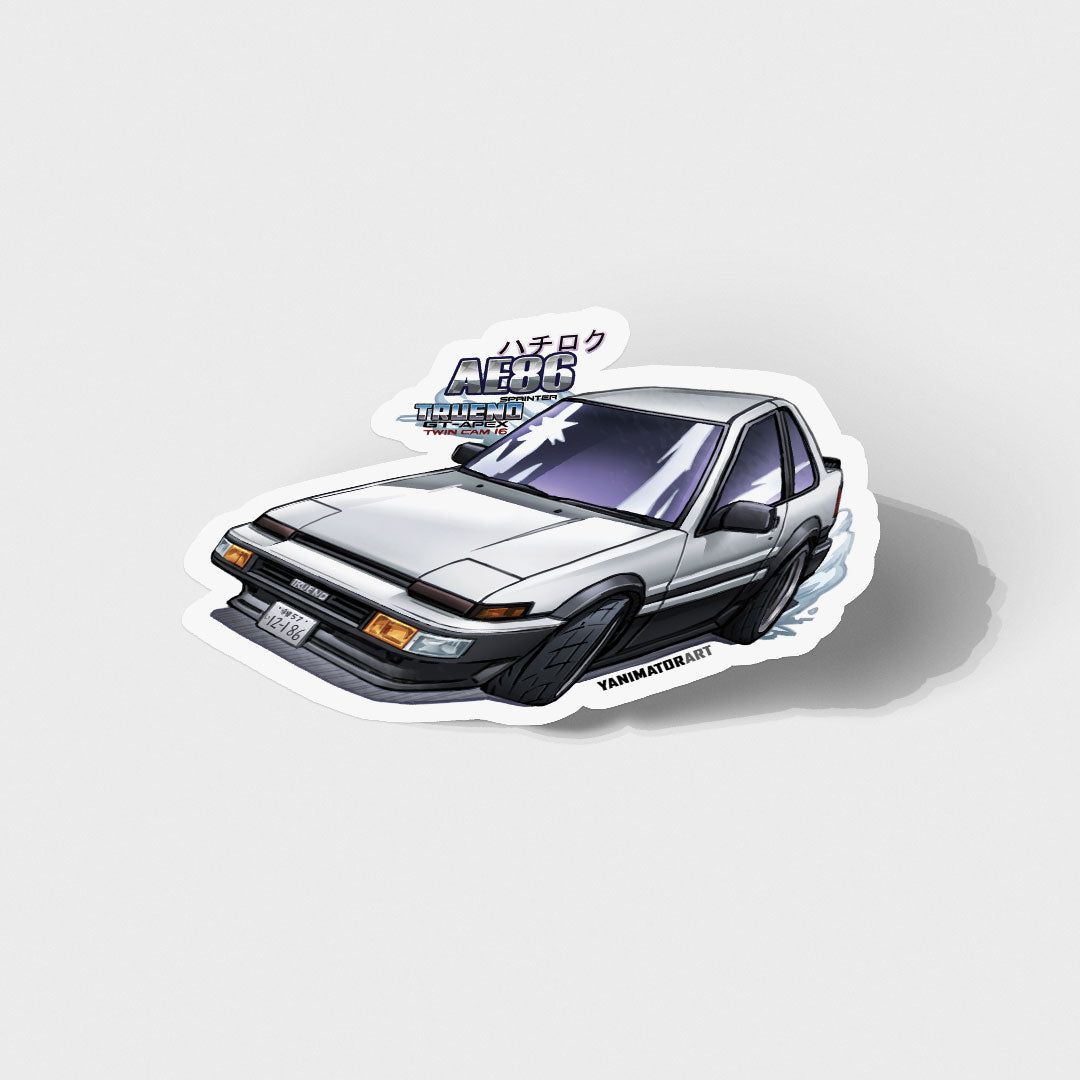 AE86 Coupe Shinji Trueno GT-Apex Vinyl Sticker