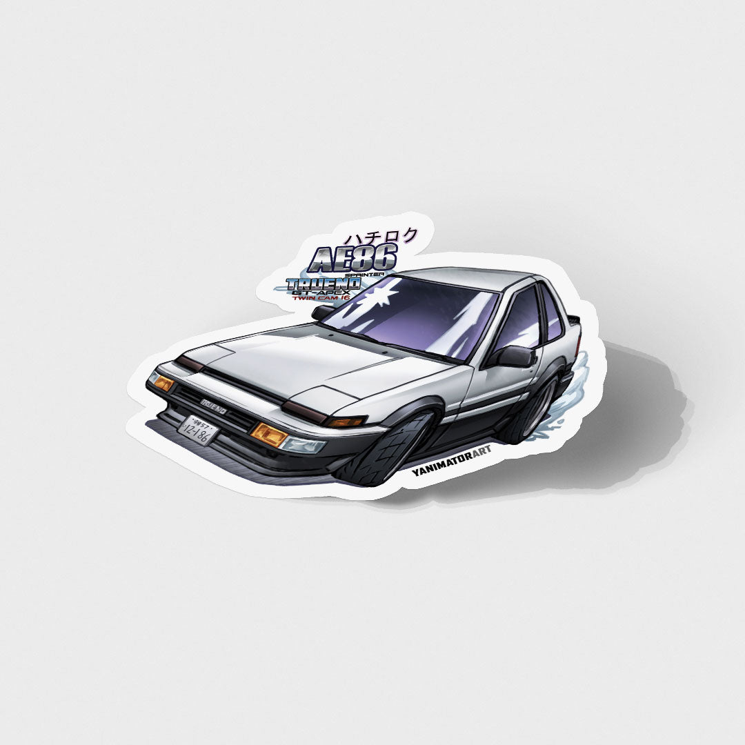 AE86 Coupe Shinji Trueno GT-Apex Vinyl Sticker β YanimatorART