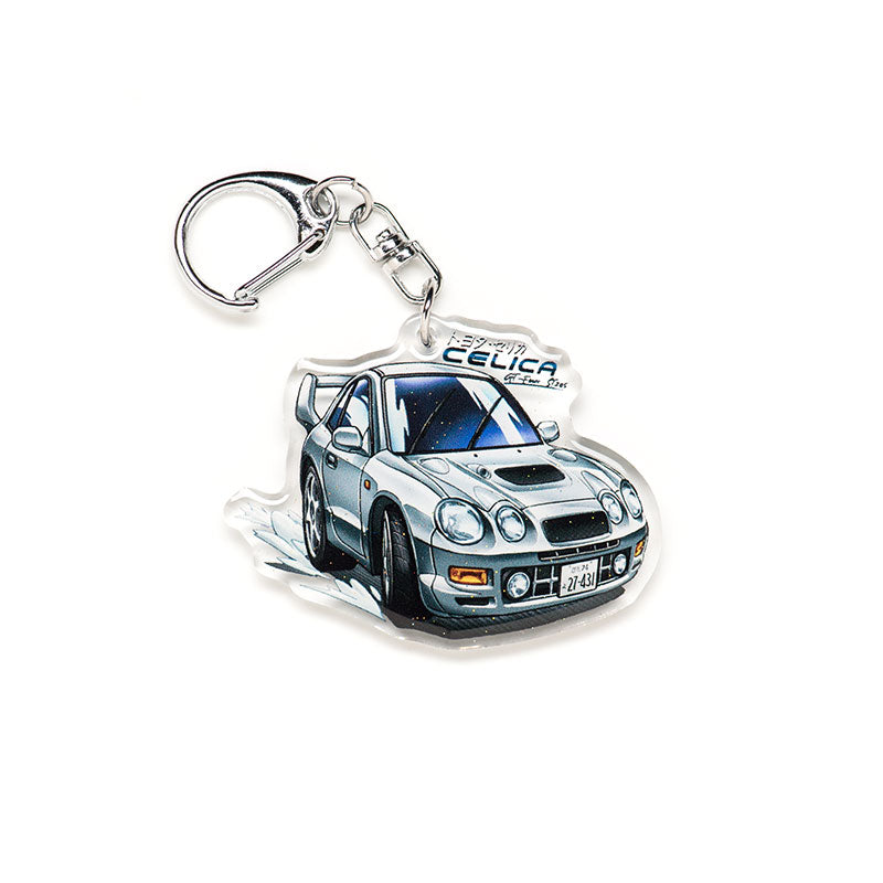 ST205 Celica GT-Four / GT4 Silver Acrylic Charm Keychain