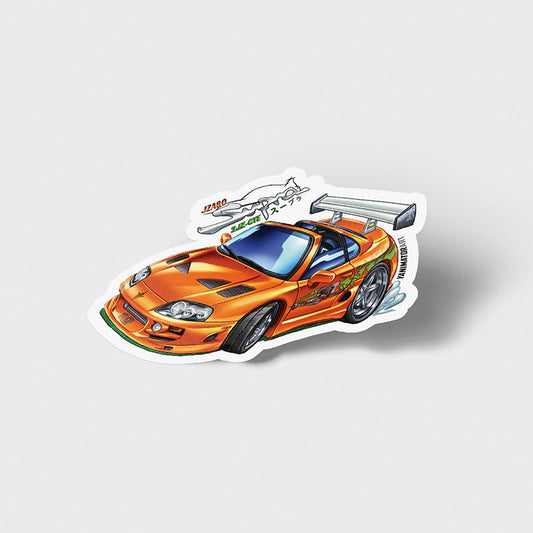 JZA80 Supra MK4 Brian FnF Orange Vinyl Sticker