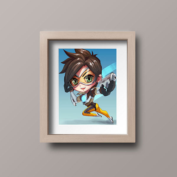 Tracer Chibi Mini Print