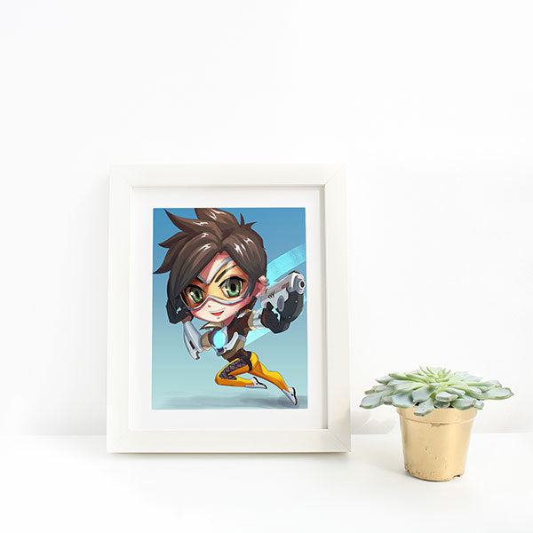 Tracer Chibi Mini Print