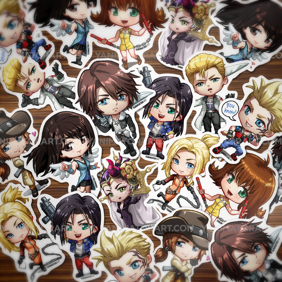 FF8 Vinyl Sticker FULL SET [9 PCS] – YanimatorART